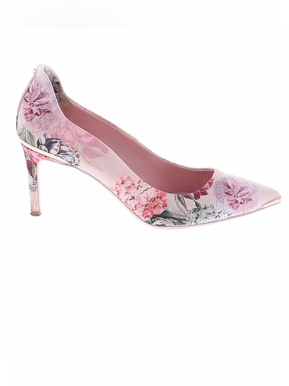 Ted Baker Pink Floral Heels Palace Gardens Vyixyn Size 9 GREAT Condition!
